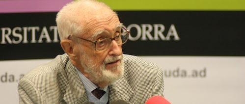 Foto: José Luis Sampedro, a la Universitat d’Andorra. UdA, 2008.