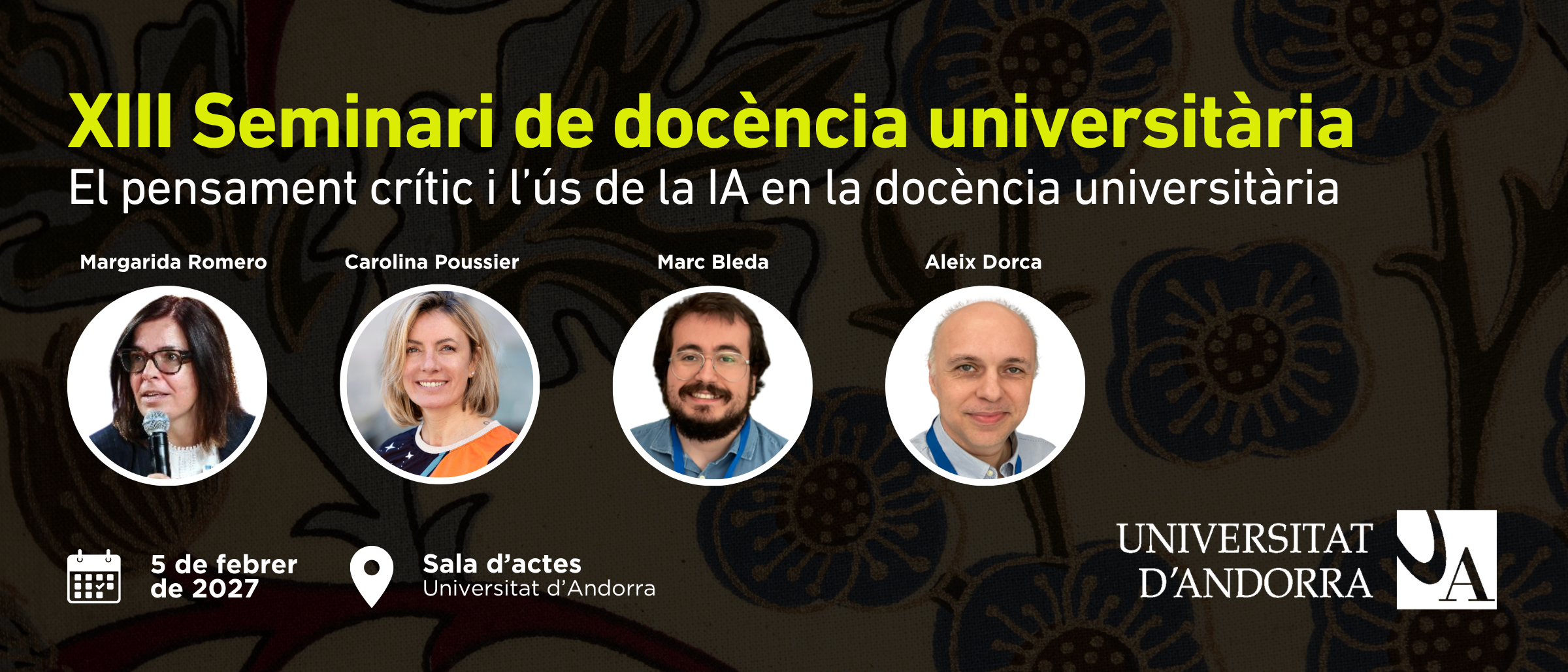 Cartell del Seminari de docència universitària